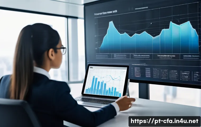 금융투자분석사로서의 자기계발 방법 - **Prompt:** A dynamic, modern office environment where a diverse team of financial professionals, dr...