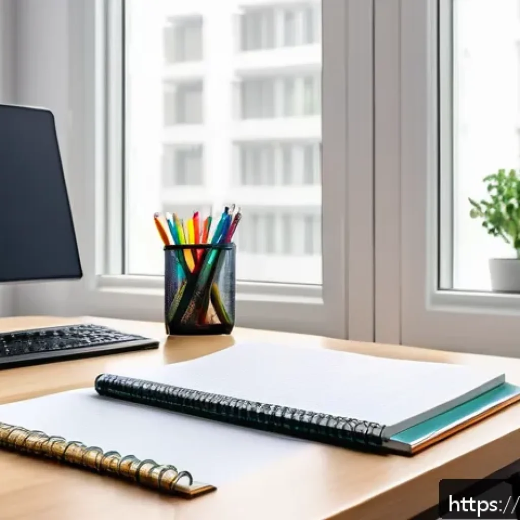 CFA 시험 환경에 대한 팁 - A modern, well-organized study room designed for CFA exam preparation, featuring a clean wooden desk...